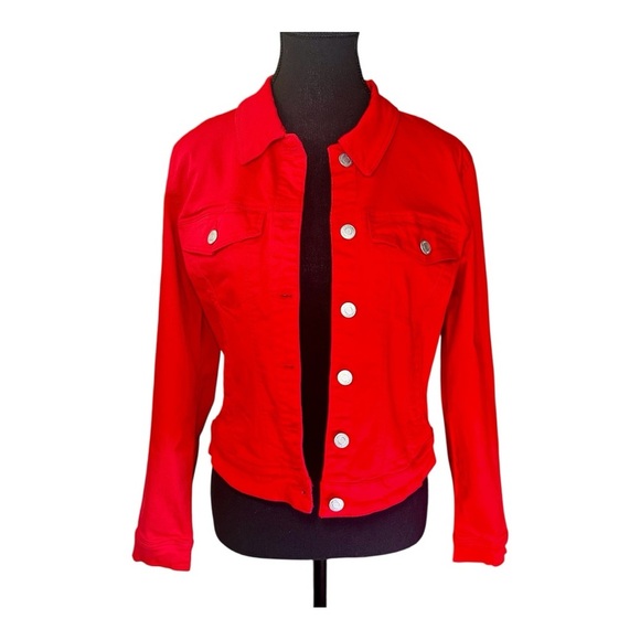 Vero Moda Vibrant Red Button Down Jacket, NWT, Size Medium - Picture 3 of 7